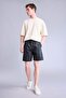 100% Cotton Relax Fit Elastic Lace-Up Waist Bermuda Shorts G8136Ax26Sm - 2