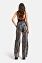 İts Basic Women's Floral Special Fabric Design Denim Jean - 2