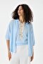 Women's Mercerized Short Sleeve Mesh Polo Collar Spring Summer Cardigan - 3