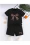 Girls' Leopard Printed Shorts-T-Shirt Set