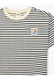 Cotton Long Sleeve Crew Neck Striped T-Shirt - 4