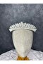Silver Color Zircon Stone Bridal Crown Wedding Engagement Hair Accessory Elegant Design - 5