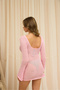 Fausta Pink Short Knitwear Dress - 5