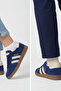 Timeless Classic White Navy Blue-Beige Premium Comfort & Timeless Style Daily Unisex Sneaker Shoes - 8