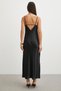 Thin Straps and Back Detail Satin Dress - 6