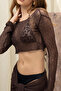 Yenka Basic Thin Brown Knitwear Crop - 7