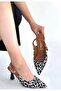 Bellamor Women's Goblet Heel Open Back Pointed Toe Stiletto