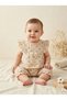 100% Cotton Muslin Baby Romper - Heart Pattern, Floral Detail Summer Baby Outfit