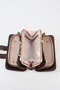 Women's Gonca Bitter Brown 3-Compartment Small Size Zipper and Snap Closure Handbag and Shoulder Bag - 5