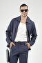 Trend Biz Regular Fit Zippered Linen Bottom Top Men's Set - 3