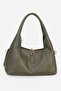 Nora Genuine Suede Shoulder Bag with Metal Buckle - 5