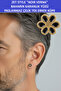 Zet Style – Noir Verna (the Dark Side of Spring) - Stainless Steel Single Men's Earring - 5