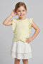 Girl's Ruffle Detailed Muslin Skirt Set - 2
