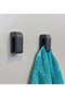 2 Pieces Practical Adhesive Towel Holder Compressive Bathroom Kitchen Hanger No-Punching Towel Hanger Set