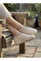 Women's Beige Comfort Casual Shoes Orthopedic Comfortable Lightweight Lace-Up Walking Shoes - 2