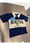 Boy's Cotton Polo Collar New York Printed T-Shirt - 4