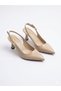 Women's 140K Beige Patent Leather Very Comfortable Thin Heel Stiletto (Heel Height 8cm) - 2