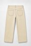 Women's Ecru 100% Cotton Straight Fit Jean Trousers High Waist Straight Leg - 3