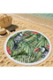 Green Tropical Forest and Toucan Patterned 150 cm Round Beach Towel