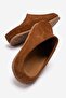 Denivel Women's Genuine Leather Slippers Tan Suede - 3