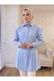 Women's Tie-Front Pleated Poplin Shirt - 2
