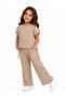 Girl's Twill Fabric Double Set with Glitter Detail on Top and Bottom - 5