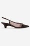 Laviera Brown Mesh Buckle Genuine Leather Women's Low Heel Shoes - 4