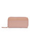Pink Croc Skin Textured Wallet with Coin Pocket - 2