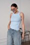 Women's Ribbed Look Crew Neck Basic Blouse Undershirt - 5