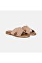 Women's Rose Gold Stone Detailed Slippers