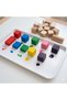 Wooden Blocks Painting Set (102 Wooden Blocks, 6 Paints, Brush, Cloth Pouch) - 3