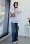Bronch Detailed Wide Belted Poplin Tunic – White - 8