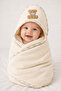 *Export Surplus* 100% Cotton Hooded Baby Swaddle Towel Microcotton 100X100 cm –Slight Defects- - 2