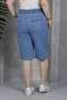 Plus Size Elastic Waist Lace-Up Stone Detailed Denim Women's Shorts - 5