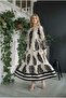 Women's Long Sleeve Long Length Summer Tie-Dye Patterned Dress