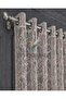 Beige Rustic Curtain with Eyelet Rings and Tube Rings for Decorating Curtains - 3