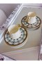 Bukle New Bone China Gold Coffee Cup Set for 6 People 80 ml Mother's Day Gift - 3
