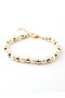 Vip Design Brass(Bronze) Non-Tarnish-Antiallergic Adjustable Pearl Bracelet