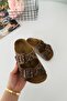 Miniğimin Cicileri Cork Sole Unisex Children's Slippers - Leopard - 3