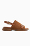 Cilia Genuine Leather Tan Suede Buckle Detailed Women's Sandals - 2