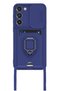 Ilkeshop New Galaxy S24 Plus Case Zuma Silicone with Business Card Holder and Ring (93302) - Navy Blue - 2