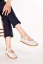 Genuine Leather Round Toe Anatomical Sole Comfortable Daily Ballet Flats Es.310 Gray Suede