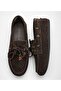 Genuine Leather Brown Suede Women's Leather Ballerinas Dp86-0002 - 2