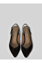 Dovira Women's Leather Pointed Toe V-Cut Open Heel Thick Heeled Shoes 8 cm - 7