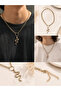 Silver Chain Necklace with Snake Figure - 3