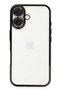 Ilkeshop New iPhone 16 Plus Case with Lens Silicone (205933) - Black