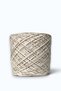 Cream-Colored Multi-Strand Italian Mercerized Cotton and One-Layer Gold Glitter-Wrapped Bitter Coffee Viscose Blend Knitting Yarn (500 Gr.) - 3