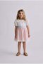 Girl's Cotton Pink Bow Dress