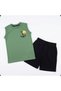 Nazar Boy's Anchor Embroidered Sleeveless T-Shirt and Shorts Set - 3