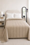 Vanilla Soft Double 100% Cotton Pique Mink Bedspread 200X220Cm Waffle Bedspreed - 3